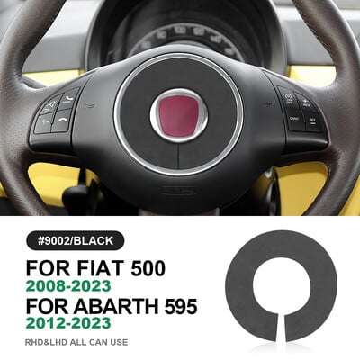 Olasz felső velúr autó kormánydísz matrica Fiat 500 2008-2023/Abarth 595 2012-2023