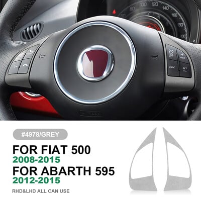Olasz felső velúr autó kormánydísz matrica Fiat 500 2008-2023/Abarth 595 2012-2023