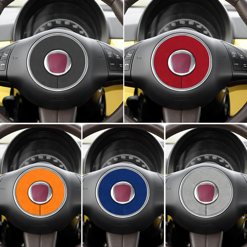 Olasz felső velúr autó kormánydísz matrica Fiat 500 2008-2023/Abarth 595 2012-2023