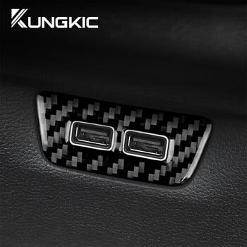 Αυτοκόλλητο Real Soft Carbon Fiber για Volkswagen VW Golf 8 MK8 2020 2021 2022 2023 Αξεσουάρ εσωτερικού καλύμματος επένδυσης πίσω πλαισίου USB