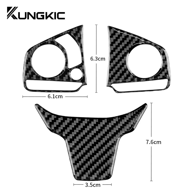 Αυτοκόλλητο Real Carbon Fiber For Honda Civic 10th 2016 2017 2018 2019 2020 2021 Εσωτερικά εξαρτήματα επένδυσης πλαισίου τιμονιού