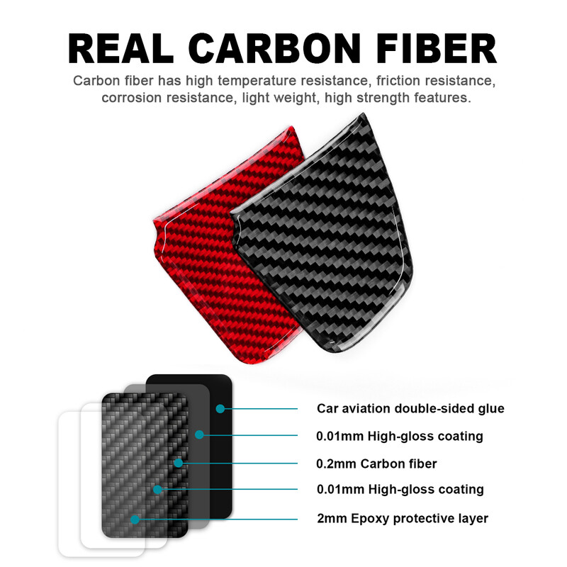Αυτοκόλλητο Real Carbon Fiber For Honda Civic 10th 2016 2017 2018 2019 2020 2021 Εσωτερικά εξαρτήματα επένδυσης πλαισίου τιμονιού