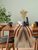 Τραπεζοπέδιλο τραπεζαρίας με γεωμετρικό σχέδιο Μοντέρνο πολυεστέρα σε σχήμα ορθογώνιου τραπεζομάντιλο Τραπεζαρία τραπεζαρίας γιορτινής κουζίνας Διακόσμηση σπιτιού