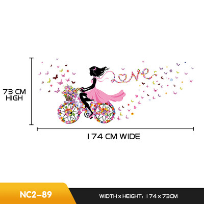 Autocolante de perete creative cu zâne de flori pentru camere de zi Camera de copii Decori de perete pentru dormitor de fete Decor autocolant Vinil Stricker