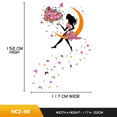 Autocolante de perete creative cu zâne de flori pentru camere de zi Camera de copii Decori de perete pentru dormitor de fete Decor autocolant Vinil Stricker