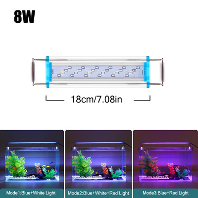 18~70CM Super Bright Lamp LED Light Aquarium for Aquatic Plant Fish Tank Extensible Clip Lamp 90~260V
