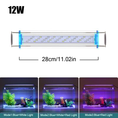 18~70CM Super Bright Lamp LED Light Aquarium for Aquatic Plant Fish Tank Extensible Clip Lamp 90~260V