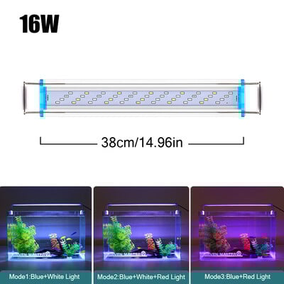 18~70CM Super Bright Lamp LED Light Aquarium for Aquatic Plant Fish Tank Extensible Clip Lamp 90~260V