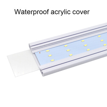 Ενυδρείο LED Light Super Slim Fish Tank Aquatic Plant Grow Lighting Αδιάβροχο Φωτεινό Κλιπ Λάμπα Μπλε LED 18-72cm για Φυτά 220v