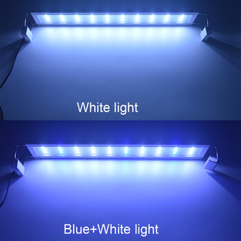 Ενυδρείο LED Light Super Slim Fish Tank Aquatic Plant Grow Lighting Αδιάβροχο Φωτεινό Κλιπ Λάμπα Μπλε LED 18-72cm για Φυτά 220v