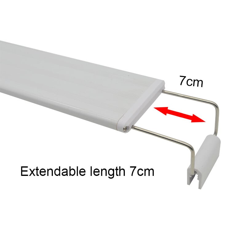 Akváriumi LED lámpa Szupervékony akvárium vízinövény-növesztő világítás Vízálló fényes csíptetős lámpa kék LED 18-72cm növényekhez 220V