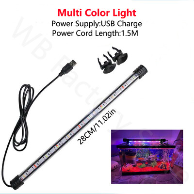 2024 18-48CM USB лампа за аквариум LED водоустойчива светлина за щипка за аквариум Подводно декоративно осветление Потопяема лампа Лампа за отглеждане на растения