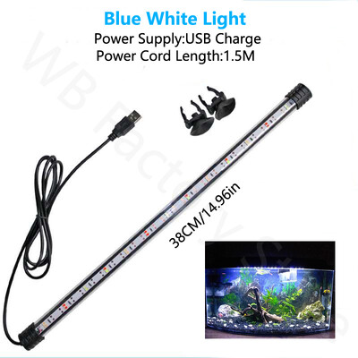 2024. gada 18-48 CM USB akvārija gaisma LED ūdensnecaurlaidīga zivju tvertnes klipa gaisma zemūdens dekora apgaismojuma iegremdējamā lampa augu audzēšanas lampa