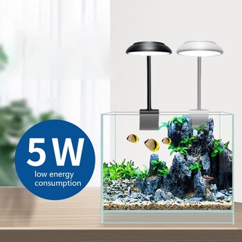 5W USB Plug Fish Tanks Σφιγκτήρας φωτός με κλιπ Φώτα ενυδρείου Χάντρες LED Λευκά και μπλε φώτα Περιστροφές 360 μοιρών