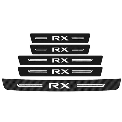 Προστατευτική επένδυση Αντιχαρακτηριστικό πάνελ πόρτας από ανθρακονήματα για RX Logo Auto Trunk Guards