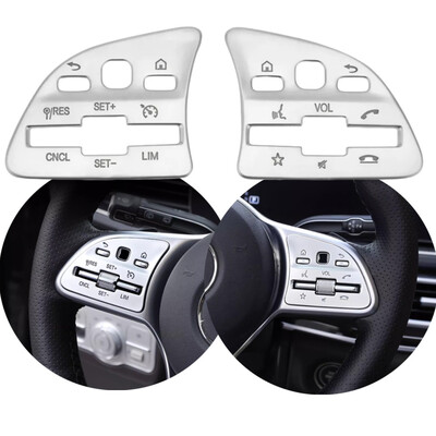 ABS automašīnas stūres pogas pārsega apdares uzlīmes, kas piemērotas Mercedes Benz ABCE klases GLA GLB CLA W177 W247 H247 X247 C118 2020+