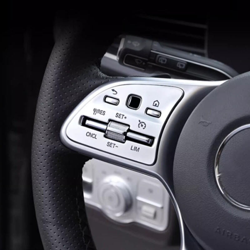 Autocolante decorative pentru capacul butoanelor volanului auto ABS potrivite pentru Mercedes Benz ABCE clasa GLA GLB CLA W177 W247 H247 X247 C118 2020+