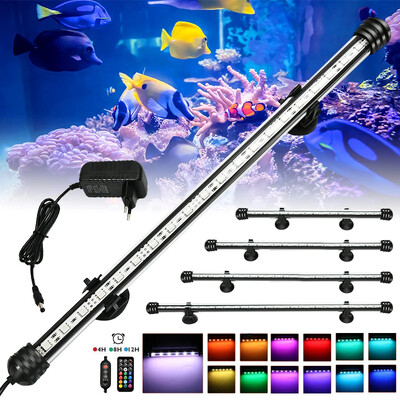 Acvariu 21 LED-uri Telecomandă Lampă de scufundări Iluminat pentru creșterea plantelor Lumină subacvatică pentru rezervor de pești RGB LED Accesorii pentru acvariu UE