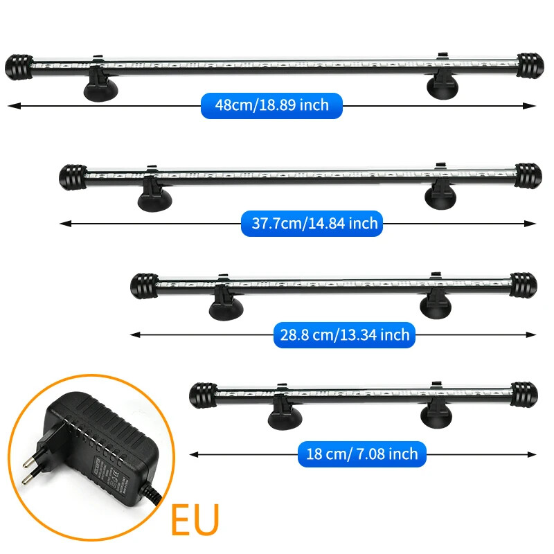 Aquarium 21 LED svjetiljka s daljinskim upravljačem Ronilačka svjetiljka Rasvjeta za uzgoj biljaka Podvodno svjetlo za akvarij RGB LED dodaci za akvarij EU