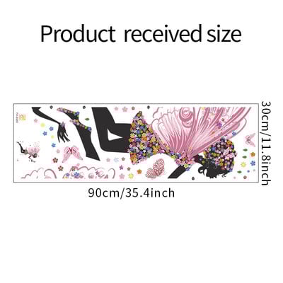 Το σκανδιναβικό χρώμα λουλούδι πεταλούδα νεράιδα κορίτσι που χορεύει διακόσμηση τοίχου βεράντας κρεβατοκάμαρας αυτοκόλλητα διακόσμηση δωματίου