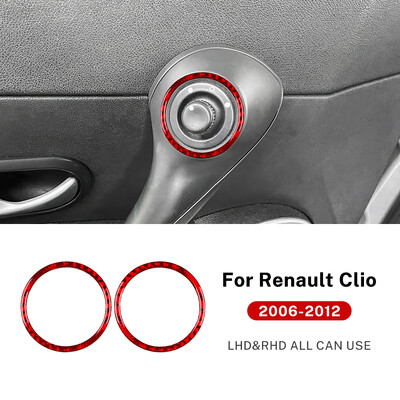 για Renault Clio 2006 2007 2008 2009 2010 2011 2012 Αυτοκόλλητο λαβής μπροστινής πόρτας αυτοκινήτου Αξεσουάρ αυτοκόλλητου από ανθρακονήματα