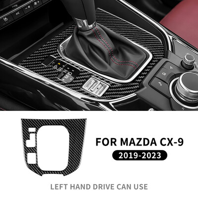 Pentru Mazda CX-9 2019 2020 2021 2022 2023 Interior RHD LHD din fibră de carbon reală, accesorii autocolante pentru panoul de control central al mașinii