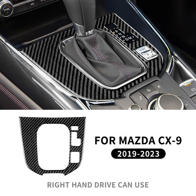 Pentru Mazda CX-9 2019 2020 2021 2022 2023 Interior RHD LHD din fibră de carbon reală, accesorii autocolante pentru panoul de control central al mașinii