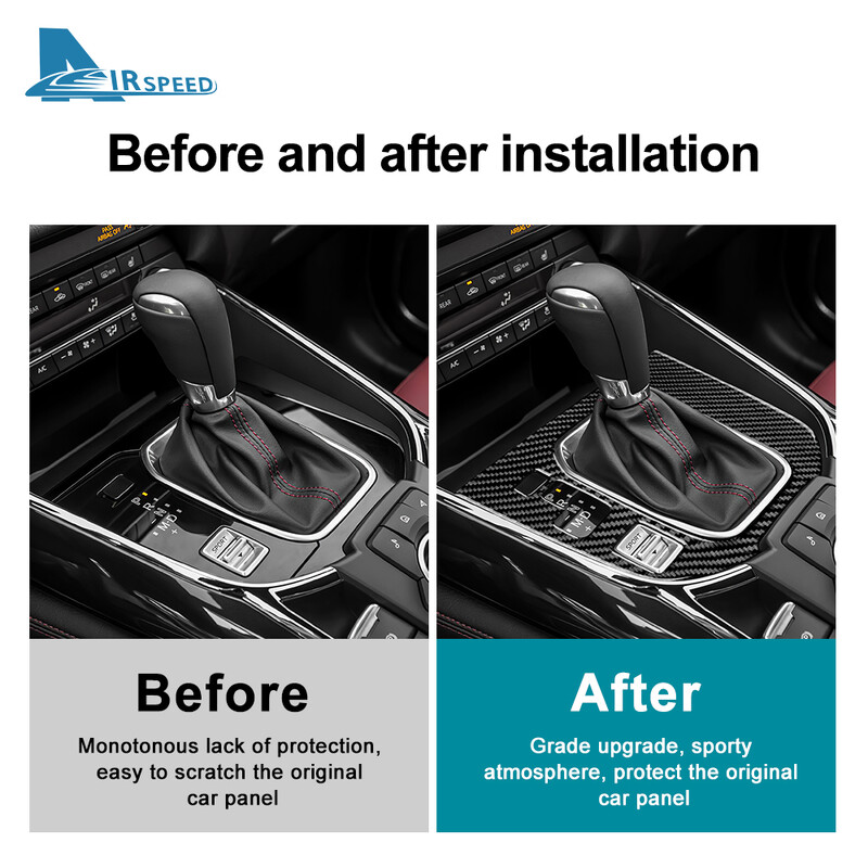 Pentru Mazda CX-9 2019 2020 2021 2022 2023 Interior RHD LHD din fibră de carbon reală, accesorii autocolante pentru panoul de control central al mașinii