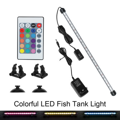Φωτεινή μπάρα Fish Tank 5050 RGB LED 28cm 48cm Αδιάβροχη Υποβρύχια Λάμπα Ενυδρείου Τηλεχειριστήριο 16 ειδών χρωμάτων EU Plug