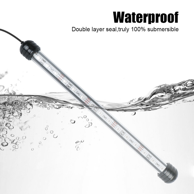Svjetlosna traka za akvarijum 5050 RGB LED 28 cm 48 cm Vodootporna podvodna svjetiljka za akvarij Daljinski upravljač 16 vrsta boja EU utikač