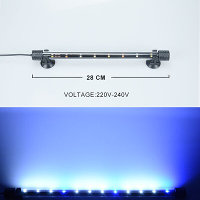 14-48CM akvariumo šviesa žuvų tanko panardinamoji šviesos lempa vandeniui atspari povandeninė LED lemputė Akvariumo apšvietimas 220V-240V ES kištukas