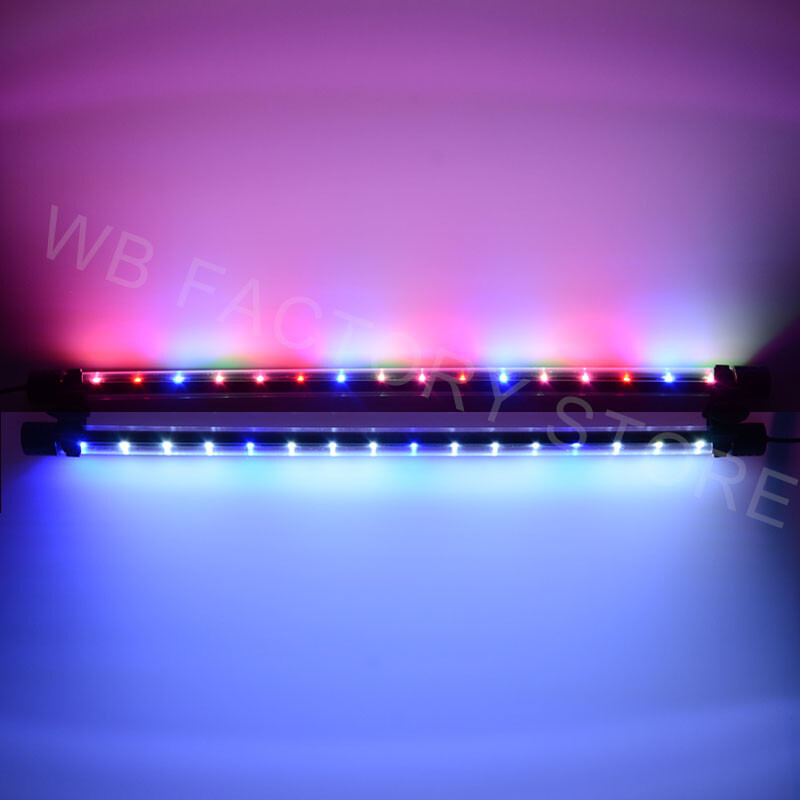 14-48CM akvariumo šviesa žuvų tanko panardinamoji šviesos lempa vandeniui atspari povandeninė LED lemputė Akvariumo apšvietimas 220V-240V ES kištukas