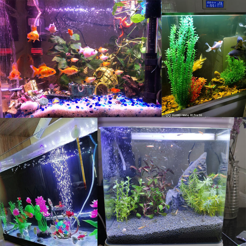 14-48CM akvariumo šviesa žuvų tanko panardinamoji šviesos lempa vandeniui atspari povandeninė LED lemputė Akvariumo apšvietimas 220V-240V ES kištukas