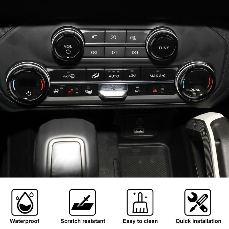 Oro kondicionieriaus priekinių žibintų jungiklio rankenėlė 4WD ratų pavara priekabos pavarų jungiklio rankenėlės dangtis, skirtas Ford Bronco 2021 2022 2023 2024