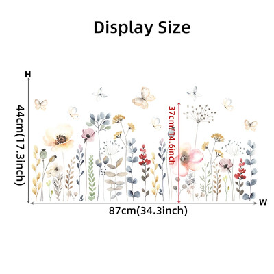 1db Boho stílusú akvarell virágok virágos fali matricák nappaliba gyerekszobába gyerek hálószobába falmatricák otthoni dekorációhoz