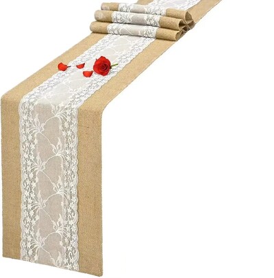 Τραπεζαρία από λινάτσα Ραφή από γιούτα Τραπεζάκια σε αγροικία για Τραπεζαρία Σπιτιού Country Vintage Διακόσμηση δεξίωσης γάμου