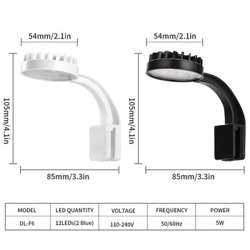 Ενυδρείο Mini Light Led Clip για φυτά Υδάτινο γρασίδι γλυκού νερού Υψηλή φωτεινότητα χαμηλής θερμοκρασίας USB λάμπες δεξαμενής ψαριών