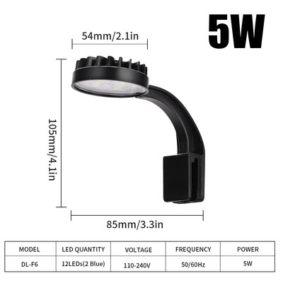 Akvariumo mini šviesos diodų laikiklis augalams vandens gėlo vandens žolės didelio ryškumo žemos temperatūros USB lempos žuvų tankui