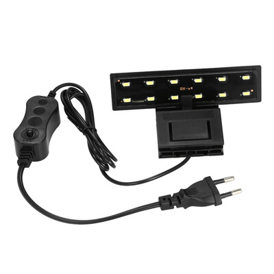 Lumină LED de acvariu ultra-subțire de 5W Lampă de iluminare cu clipsă ultra luminoasă 12 LED-uri pentru rezervorul de pești de acvariu