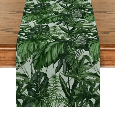 Green Zongye Table Runner Forest Leaf Table Runner Декорация на ресторантска маса