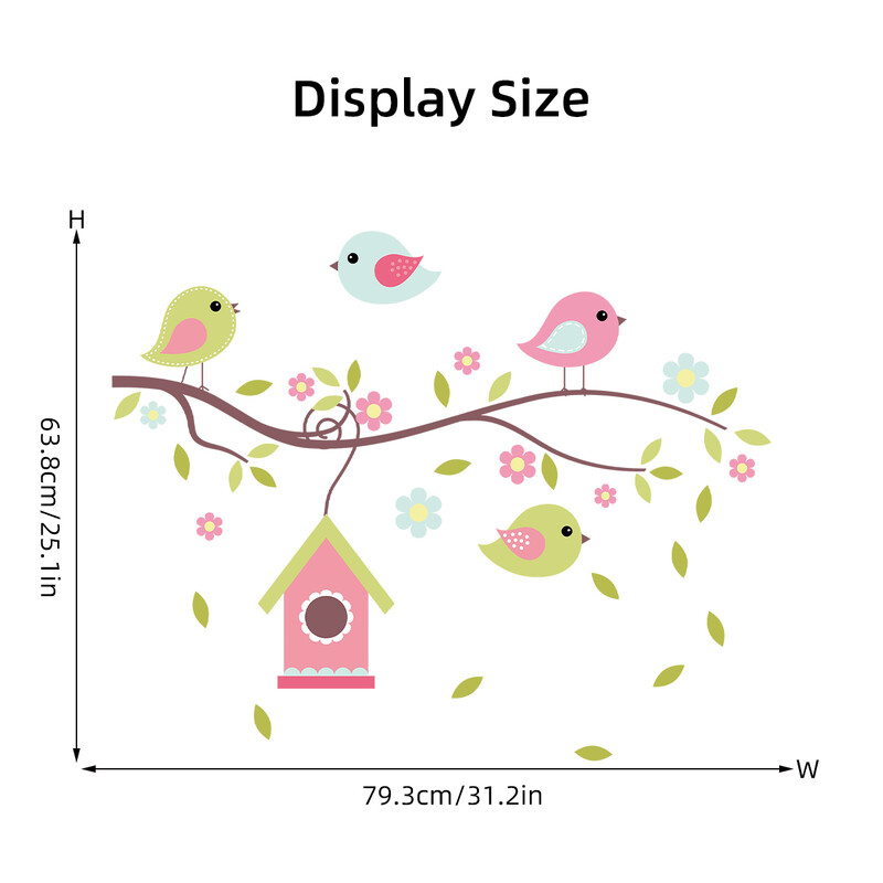 Autocolant de perete cu pasăre drăguță din desene animate Cameră de copii Decori de perete pentru camera de bebeluș Decor pentru camera de zi pentru copii Decor pentru dormitor DIY