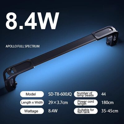 Ενυδρείο Light Full Spectrum Fish Tank Light for Water Plants Επεκτάσιμο αδιάβροχο κλιπ σε λάμπα για δεξαμενή ψαριών