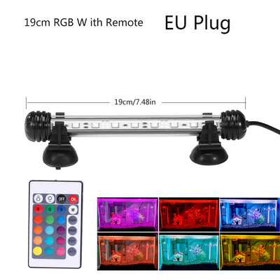 RGB akvariumo šviesa 19-59cm Nuotolinio valdymo nardymo lempa Spalvinga lempa 90-260v lempa augalams Žuvų rezervuaras būtinas amfibijai