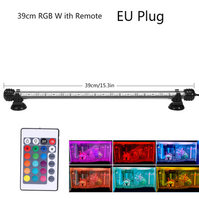 RGB akvariumo šviesa 19-59cm Nuotolinio valdymo nardymo lempa Spalvinga lempa 90-260v lempa augalams Žuvų rezervuaras būtinas amfibijai