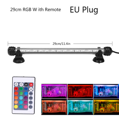 RGB akvariumo šviesa 19-59cm Nuotolinio valdymo nardymo lempa Spalvinga lempa 90-260v lempa augalams Žuvų rezervuaras būtinas amfibijai