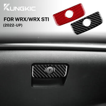 Για Subaru WRX/WRX STI 2022 2023 Real Soft Carbon Fiber Αυτοκόλλητο Co-pilot Storage Box Handle Eσωτερική επένδυση