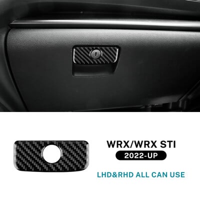 Για Subaru WRX/WRX STI 2022 2023 Real Soft Carbon Fiber Αυτοκόλλητο Co-pilot Storage Box Handle Eσωτερική επένδυση