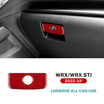 Για Subaru WRX/WRX STI 2022 2023 Real Soft Carbon Fiber Αυτοκόλλητο Co-pilot Storage Box Handle Eσωτερική επένδυση