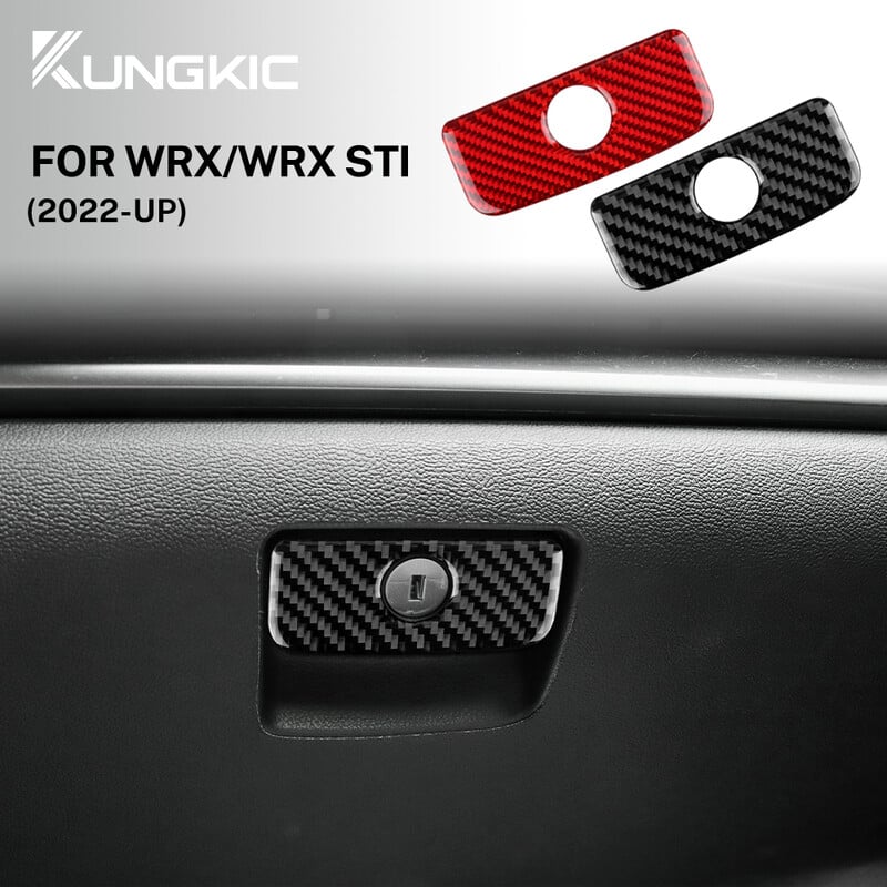 Για Subaru WRX/WRX STI 2022 2023 Real Soft Carbon Fiber Αυτοκόλλητο Co-pilot Storage Box Handle Eσωτερική επένδυση