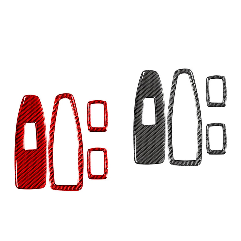 Pentru BMW X1 F48 2016-2021 comutator ridicare geam blocare cadru capac ornamente accesorii din fibră de carbon reală pentru autocolante auto accesorii